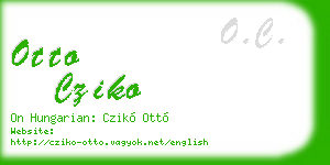 otto cziko business card