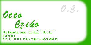 otto cziko business card